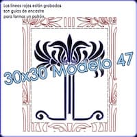 - Stencil 30x30cm Modelo 047 -